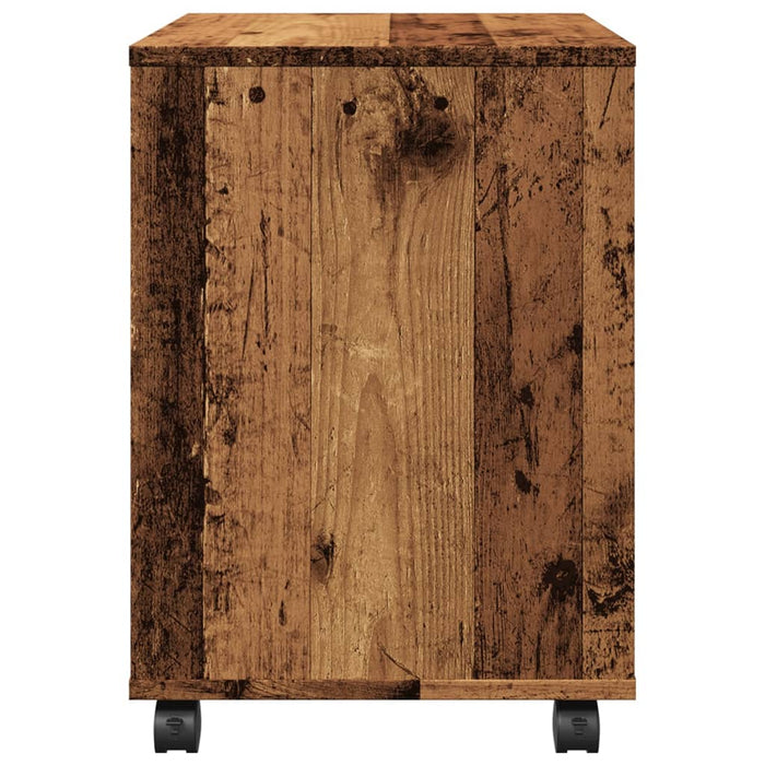 Armadietto con Ruote Legno Antico 45x38x54 cm Legno Multistrato 856654