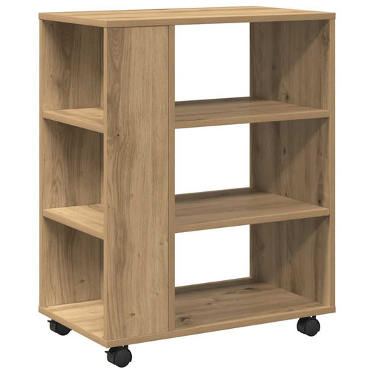 vidaXL Armadietto con Ruote Rovere Artigianale 60x35x75 cm Truciolato