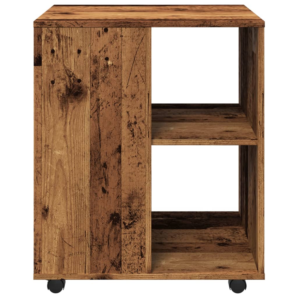 Armadietto con Ruote Legno Antico 60x53x72cm in Truciolato
