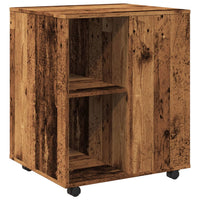 Armadietto con Ruote Legno Antico 60x53x72cm in Truciolato 856658