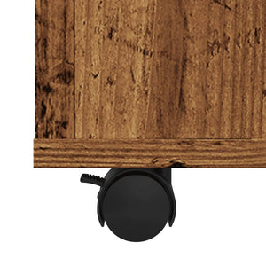 Armadietto con Ruote Legno Antico 60x53x72cm in Truciolato 856658
