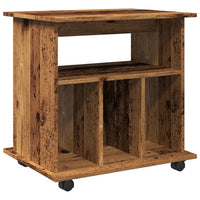 Armadietto con Ruote Legno Antico 60x45x60 cm Legno Multistrato 856662