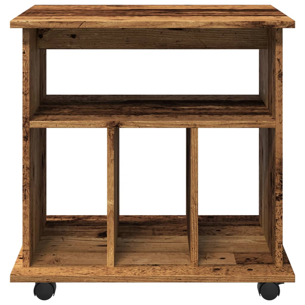 Armadietto con Ruote Legno Antico 60x45x60 cm Legno Multistrato 856662