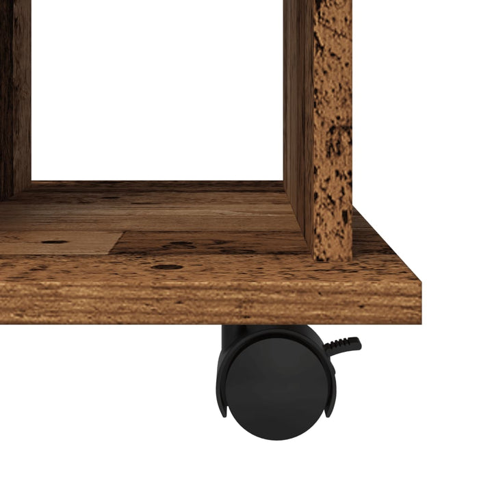 Armadietto con Ruote Legno Antico 60x45x60 cm Legno Multistrato 856662