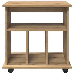 vidaXL Armadietto con Ruote Rovere Artigianale 60x45x60 cm Truciolato