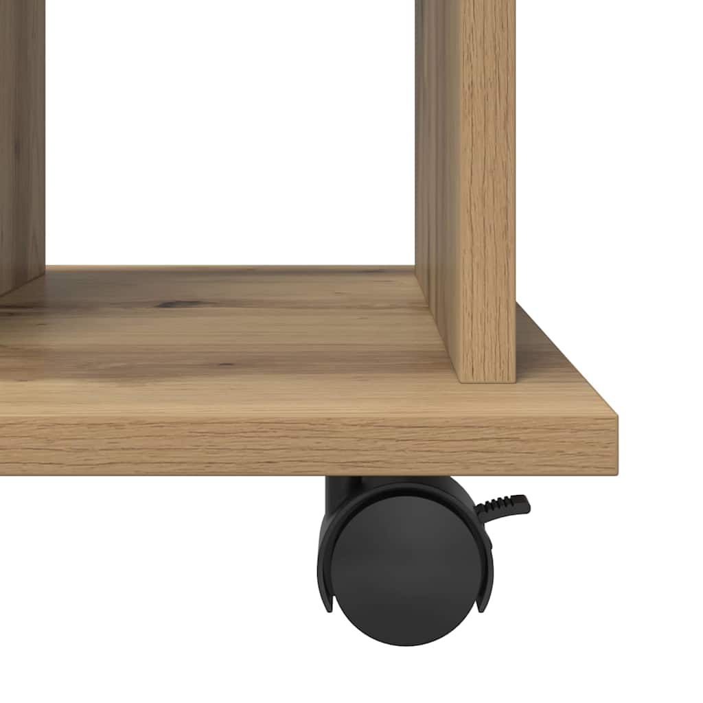 vidaXL Armadietto con Ruote Rovere Artigianale 60x45x60 cm Truciolato