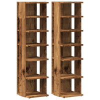 Scarpiere 2 pz Legno Antico 28x27x102 cm in Legno Multistrato 856665