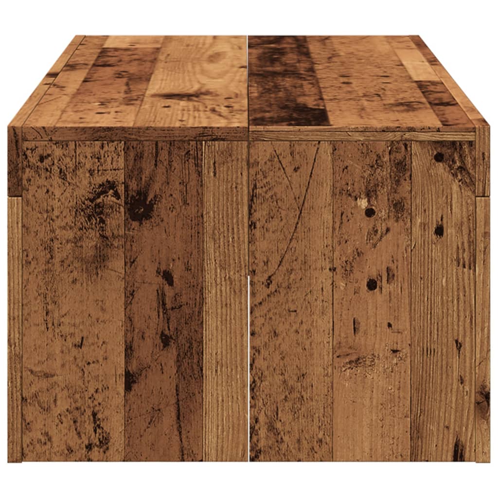 Tavolino da Salotto-Tavolino da soggiorno-Tavolo Legno Antico 102x50x35 cm in Truciolato 634015