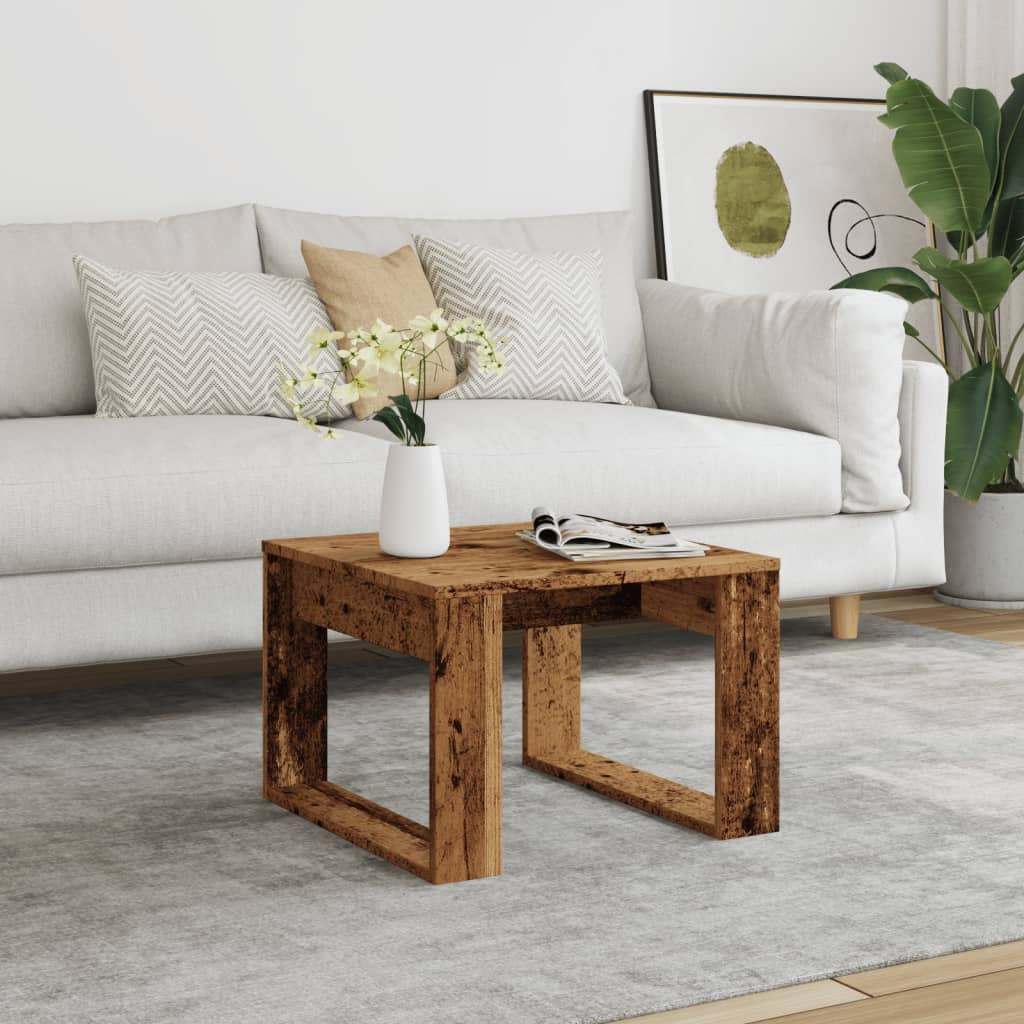 Tavolino Legno Antico 50x50x35 cm in Truciolato 856688