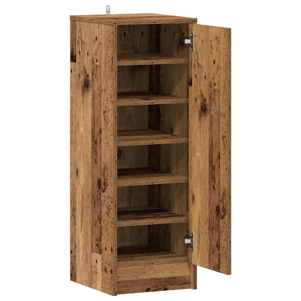 Scarpiera Rovere Artigianale 32x35x92 cm in Legno Multistrato 856709