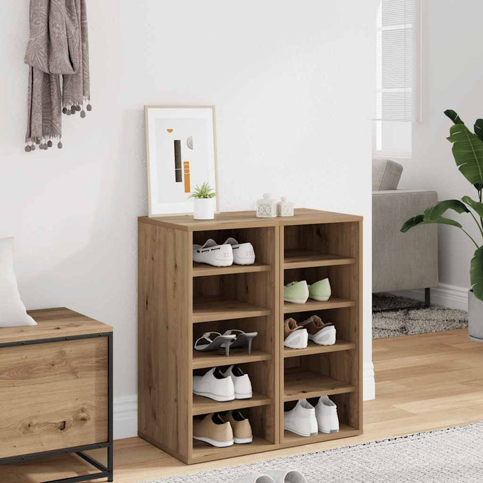 vidaXL Scarpiere 2 pz Rovere Artigianale 32x35x70 cm in Truciolato