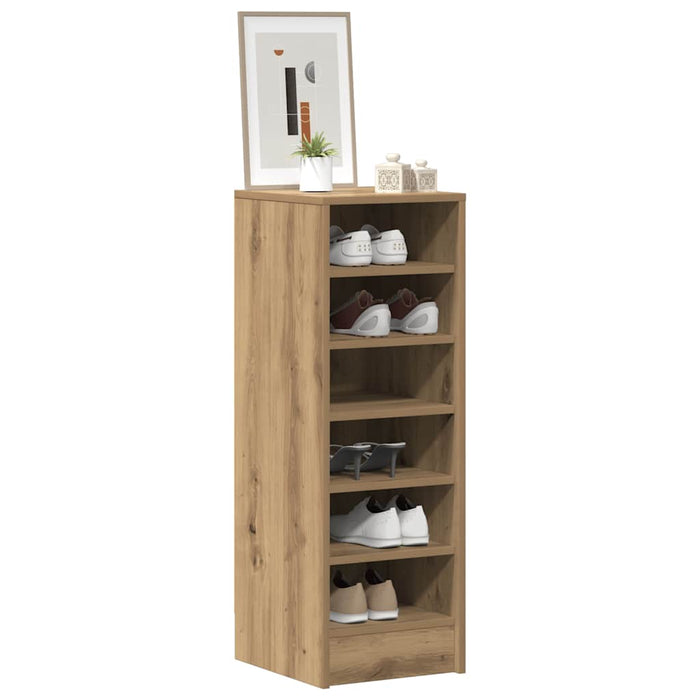 Scarpiera Rovere Artigianale 32x35x92 cm in Legno Multistrato 856715