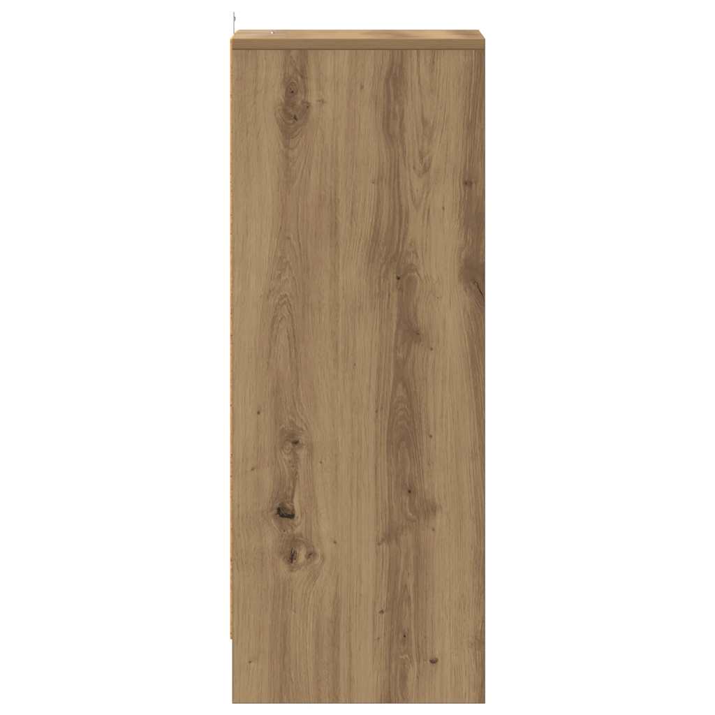 Scarpiera Rovere Artigianale 32x35x92 cm in Legno Multistrato 856715