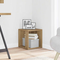 Tavolino da Salotto-Tavolino da soggiorno-Tavolo Rovere Artigianale 33x33x34cm in Truciolato