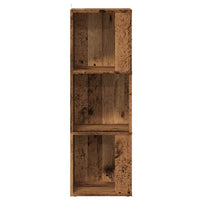 Mobile Angolare Legno Antico 33x33x100 cm Legno Multistrato