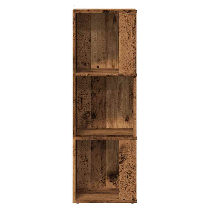 Mobile Angolare Legno Antico 33x33x100 cm Legno Multistrato