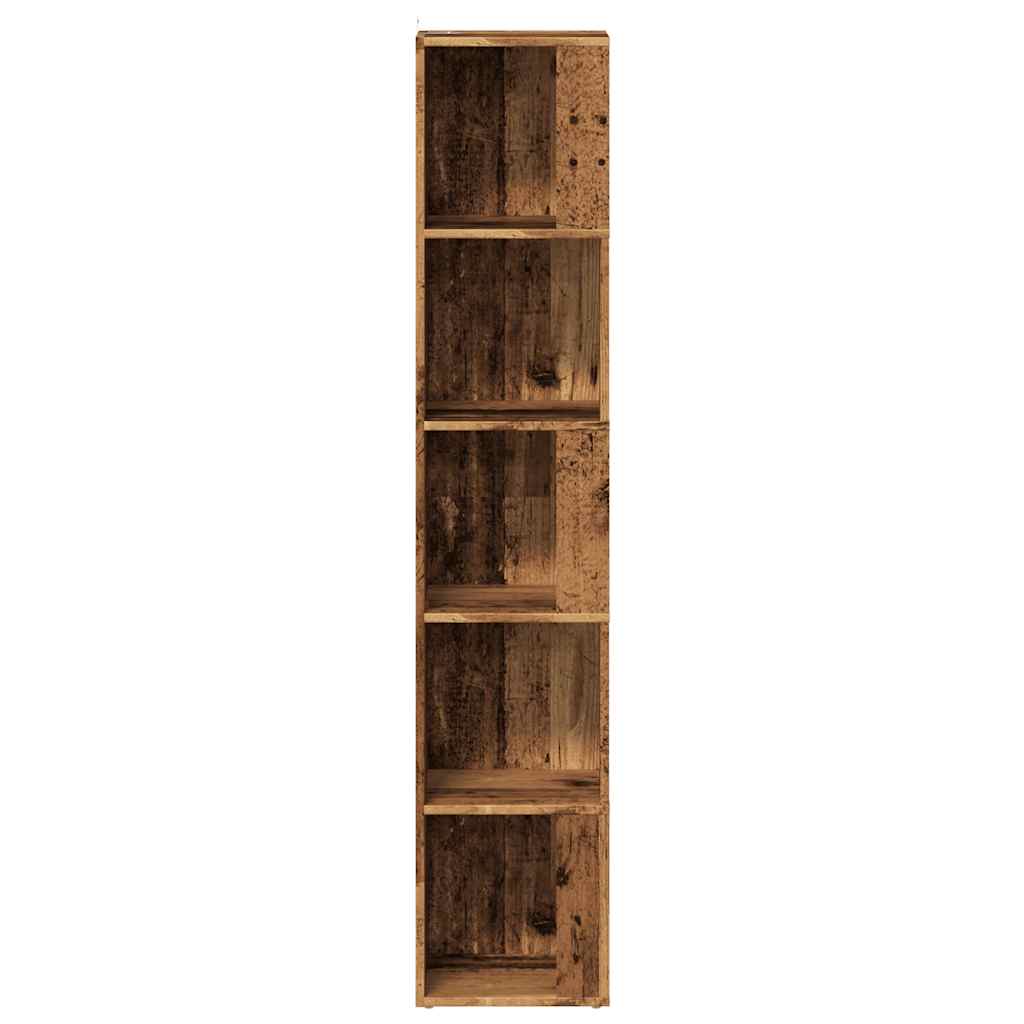 vidaXL Mobile Angolare Legno Antico 33x33x165 cm in Truciolato