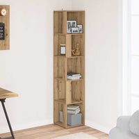 vidaXL Mobile Angolare Rovere Artigianale 33x33x165 cm in Truciolato