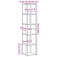 vidaXL Mobile Angolare Rovere Artigianale 33x33x165 cm in Truciolato