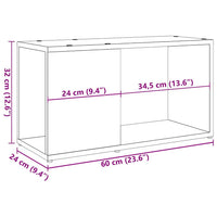 Mobile Porta TV Legno Antico 60x24x32 cm in Truciolato 856726