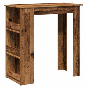 Tavolo da Bar con Ripiano Legno Antico 102x50x103,5 cm 856762