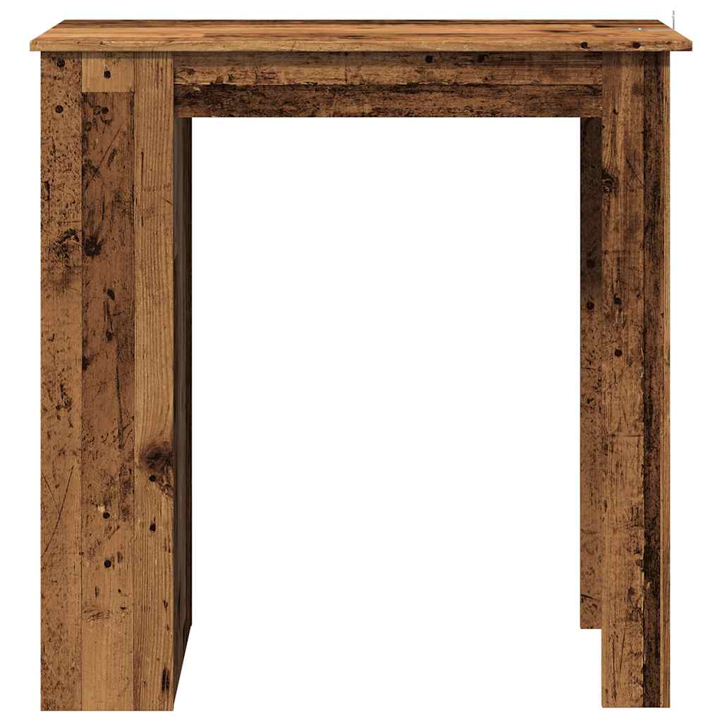 Tavolo da Bar con Ripiano Legno Antico 102x50x103,5 cm