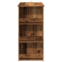 Tavolo da Bar con Ripiano Legno Antico 102x50x103,5 cm 856762
