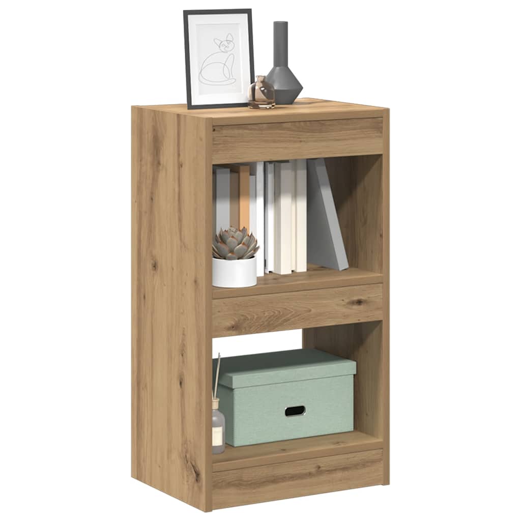 Libreria Divisorio-Scaffale per Libri-Mobile di Stoccaggio in Rovere Artigianale 40x30x72 cm