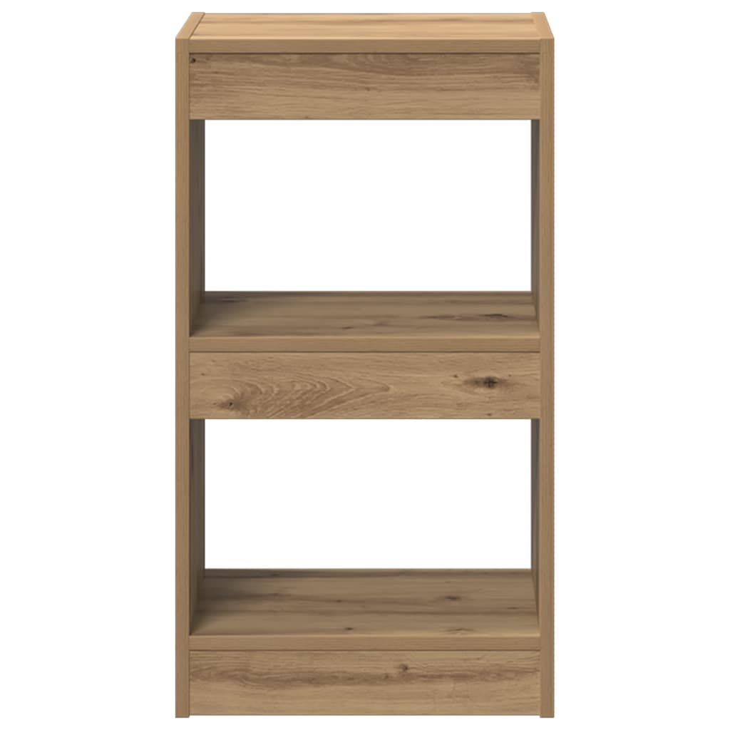 Libreria Divisorio-Scaffale per Libri-Mobile di Stoccaggio in Rovere Artigianale 40x30x72 cm