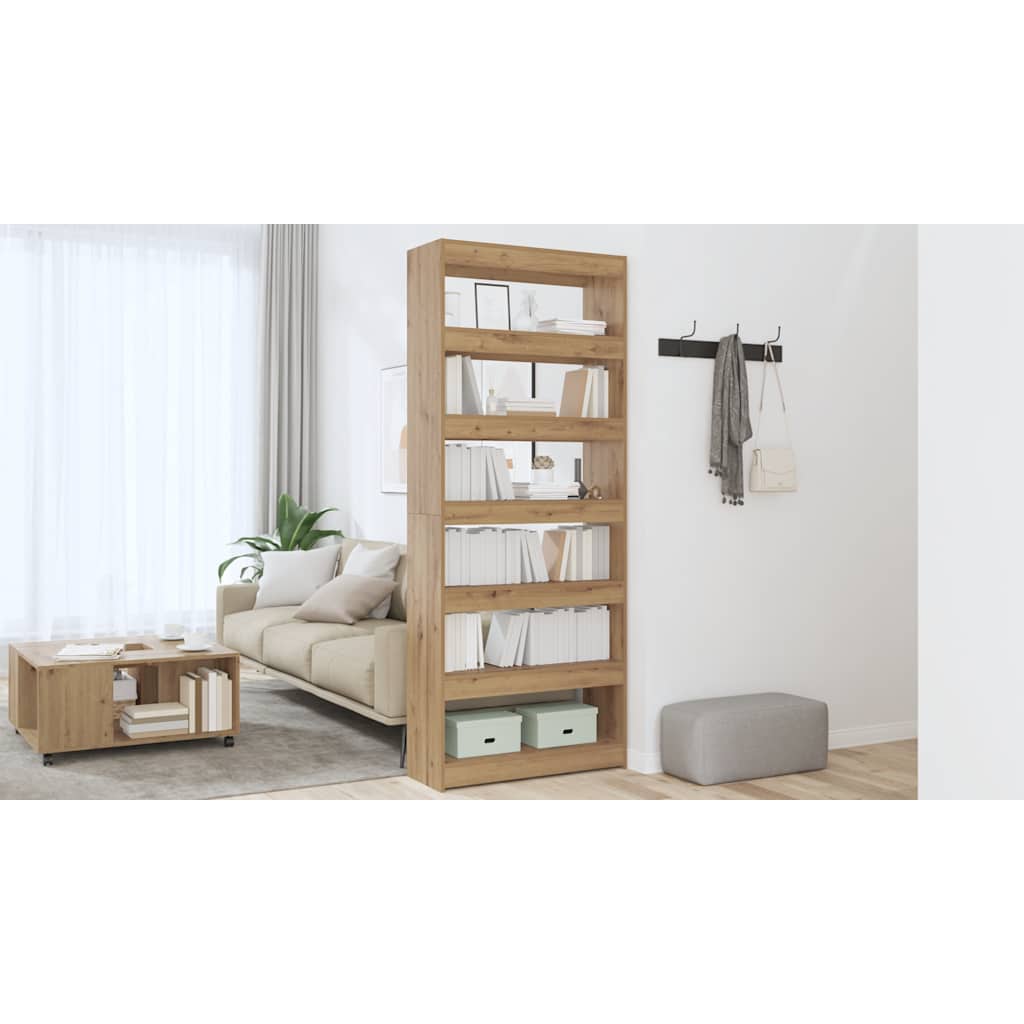 Libreria/Divisorio in Rovere Artigianale 80x30x198 cm 856817