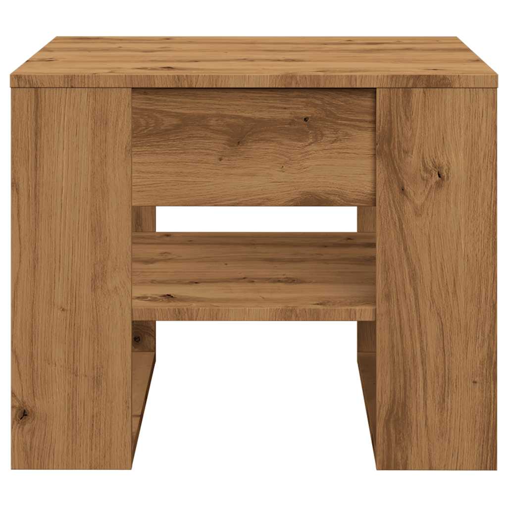 Tavolino Salotto Rovere Artigianale 55,5x55x45 cm in Truciolato