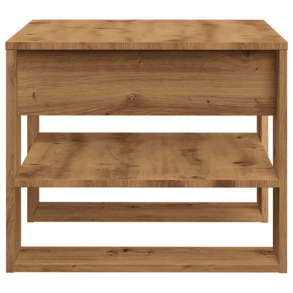 Tavolino Salotto Rovere Artigianale 55,5x55x45 cm in Truciolato