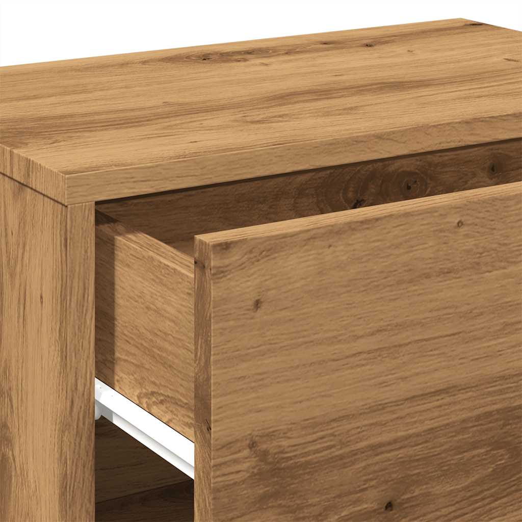 vidaXL Comodini a Muro 2 pz Rovere Artigianale