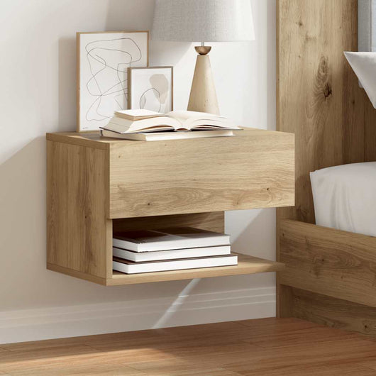 vidaXL Comodini a Muro 2 pz Rovere Artigianale