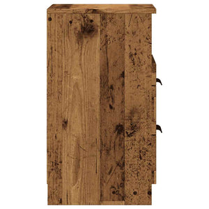 Comodini Legno Antico 2 pz-Set di 2 Tavolino da notte 40x36x65 cm in Legno Multistrato 339492
