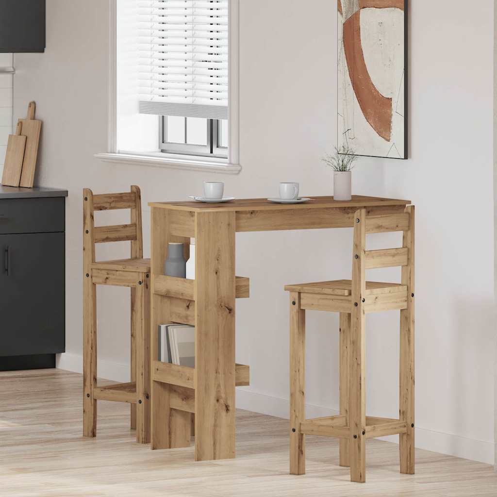 vidaXL Bancone da Muro Rovere Artigianale Legno Multistrato