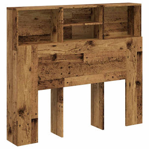 Testiera con Contenitore-Testiera con Ripiani Legno 120x19x103,5 cm in Truciolato