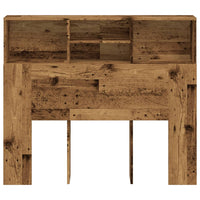 Testiera con Contenitore Legno 120x19x103,5 cm in Truciolato 856866