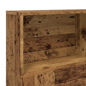 Testiera con Scomparti-Testata con Ripiani Legno Antico 140x19x103,5 cm