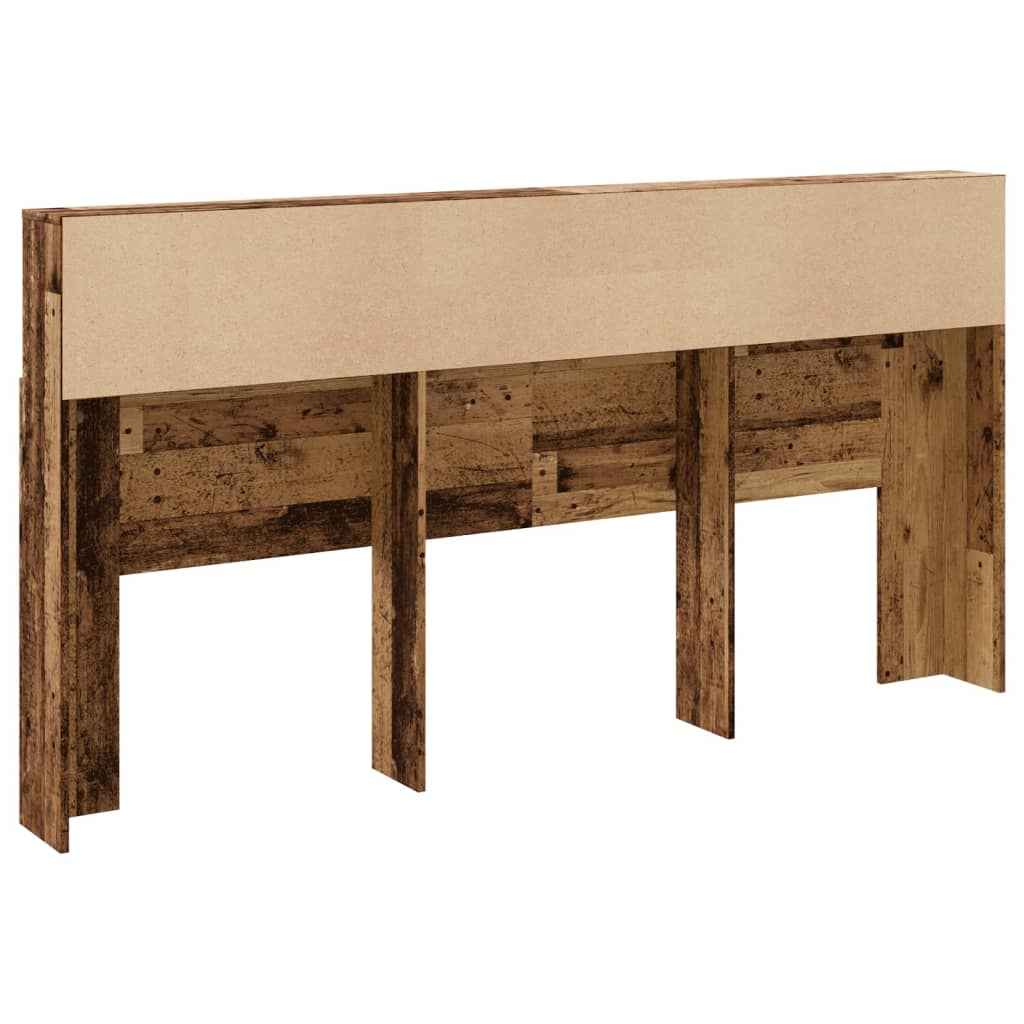 vidaXL Testiera con Contenitore Legno Antico 200x19x103,5cm Truciolato