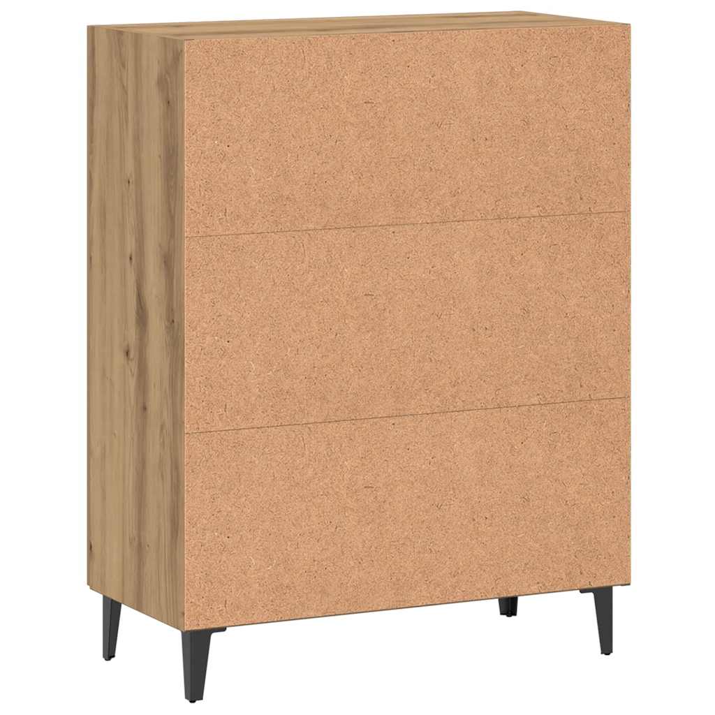 vidaXL Credenza Rovere Artigianale 70x34x90 cm in Legno Multistrato
