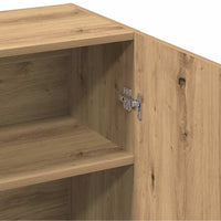 vidaXL Credenza Rovere Artigianale 70x34x90 cm in Legno Multistrato