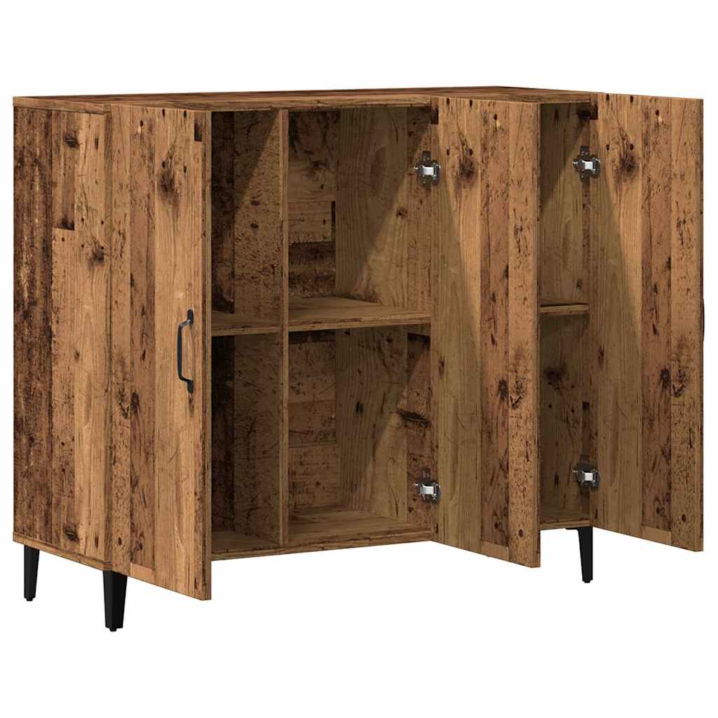 Credenza-Buffet-Armadio da cucina Legno Antico 90x34x80 cm in Legno Multistrato