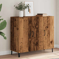 vidaXL Credenza Legno Antico 90x34x80 cm in Legno Multistrato