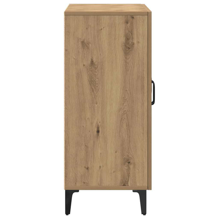 Credenza Rovere Artigianale 90x34x80 cm in Legno Multistrato 856893