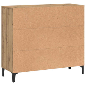 Credenza Rovere Artigianale 90x34x80 cm in Legno Multistrato 856893