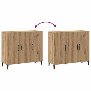 vidaXL Credenza Rovere Artigianale 90x34x80 cm in Legno Multistrato