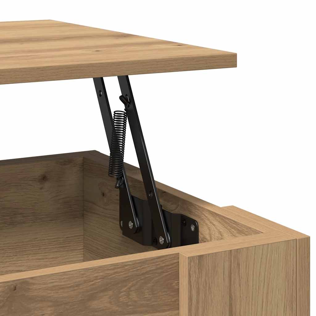 Tavolino da Salotto Rovere Artigianale 79x49x41 cm Truciolato 856929