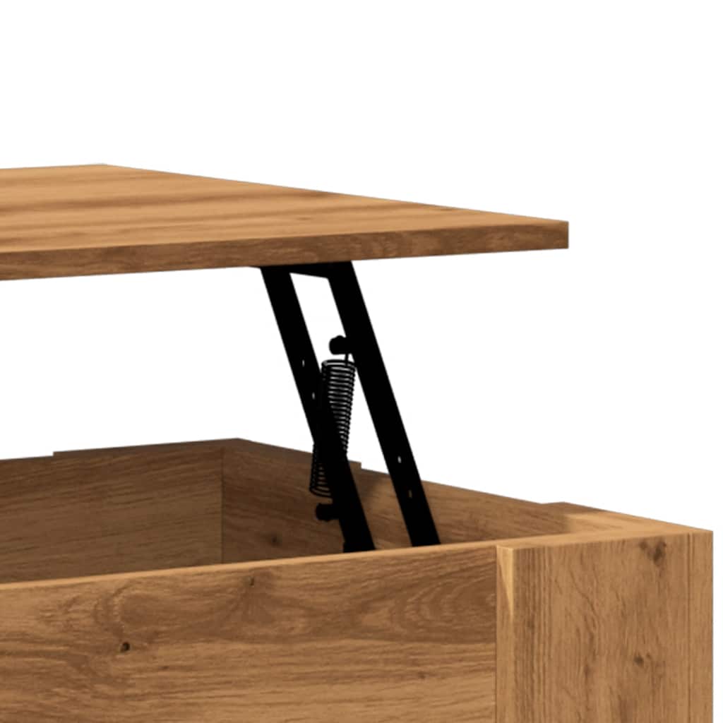 Tavolino da Salotto Rovere Artigianale 79x49x41 cm Truciolato