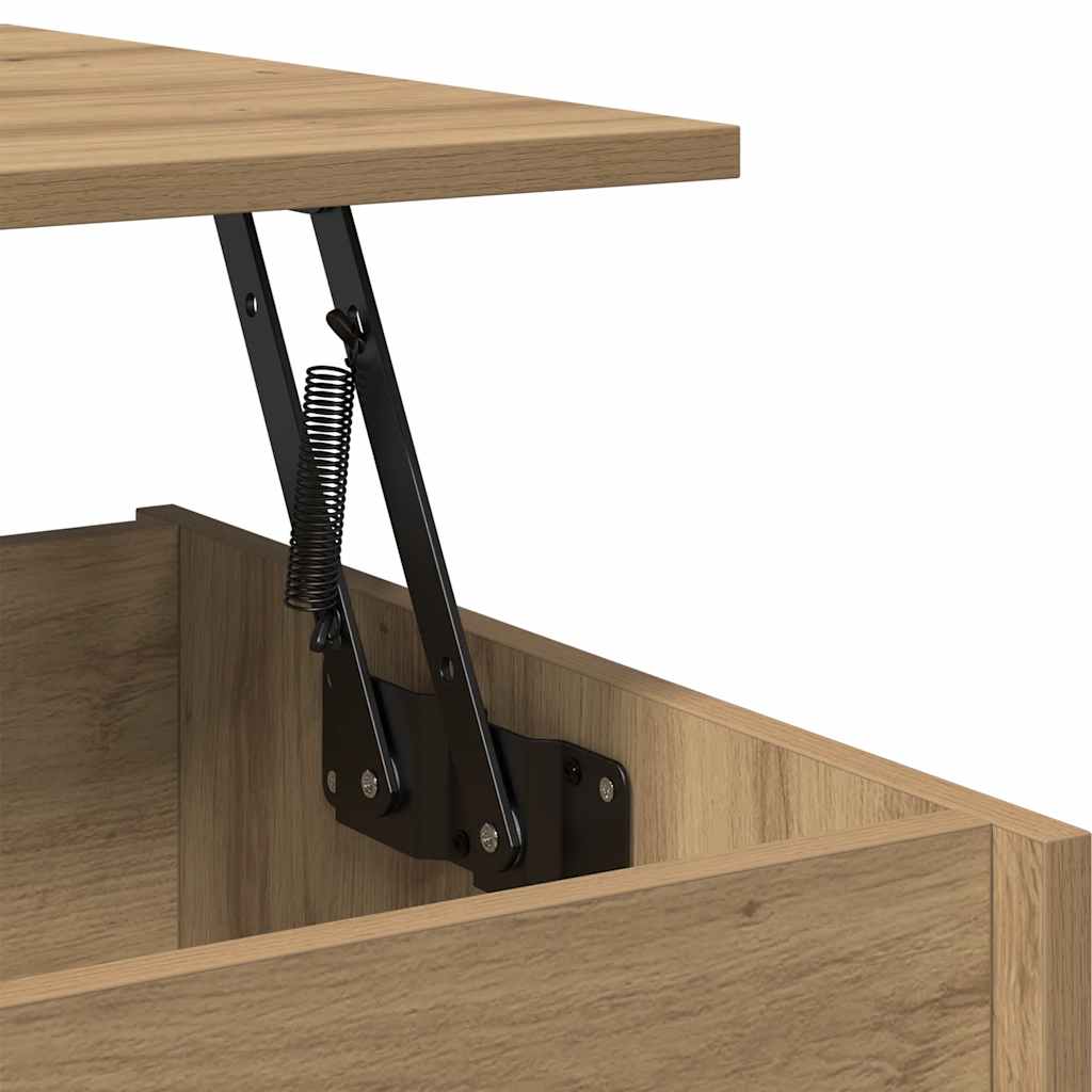 Tavolino Salotto-Tavolino da soggiorno-Tavolo Rovere Artigianale 80x50,5x41,5 cm Truciolato